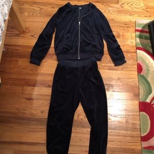 Velvet track suit